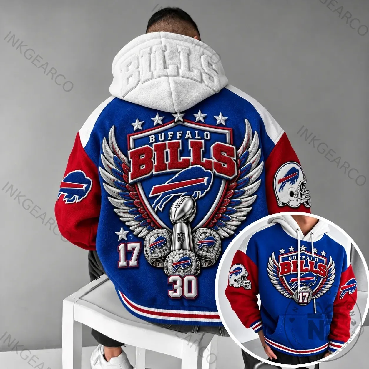 Buffalo Bills NFL Football Team Logo Hoodie