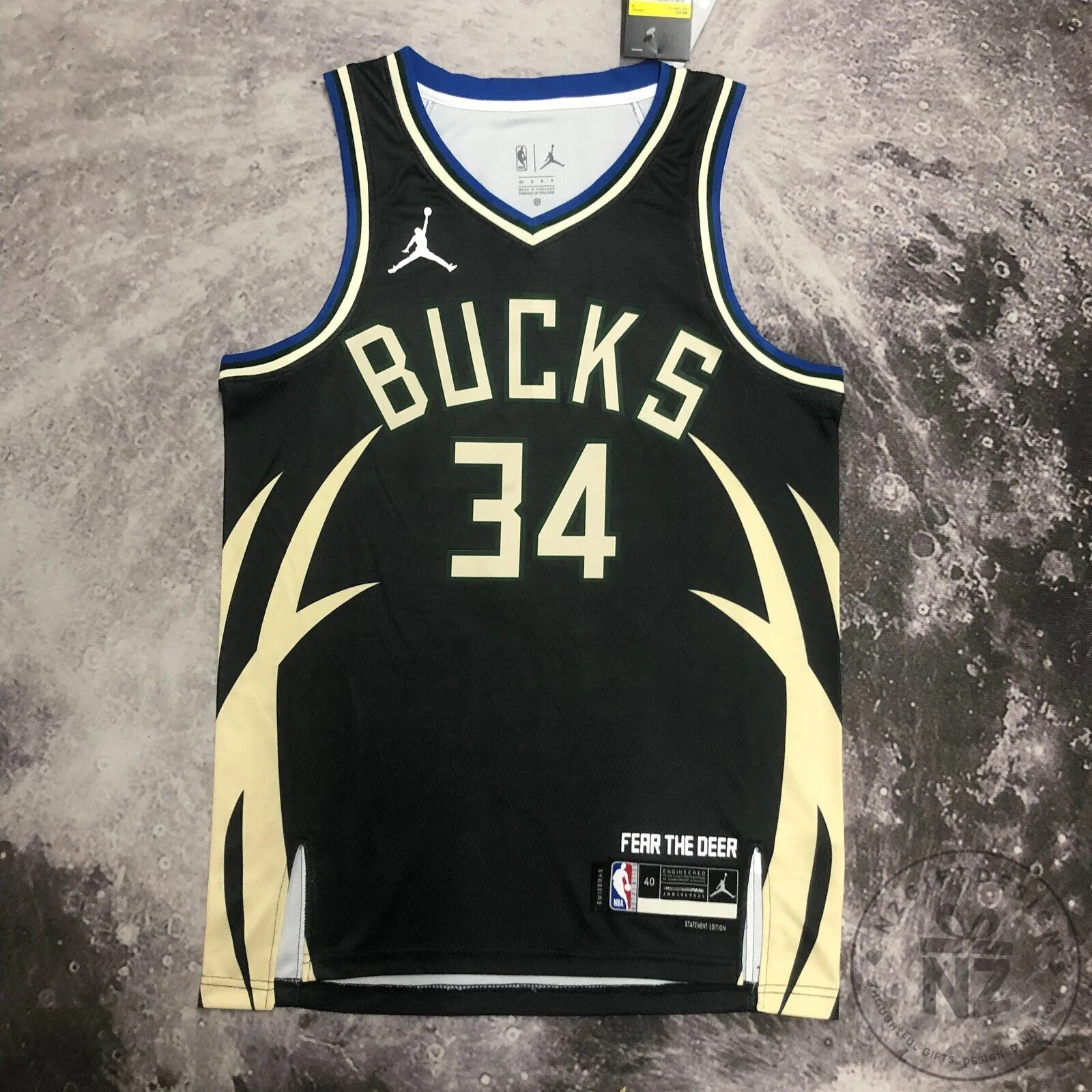 Milwaukee Bucks Giannis Antetokounmpo Statement Edition Black Basketball Jersey