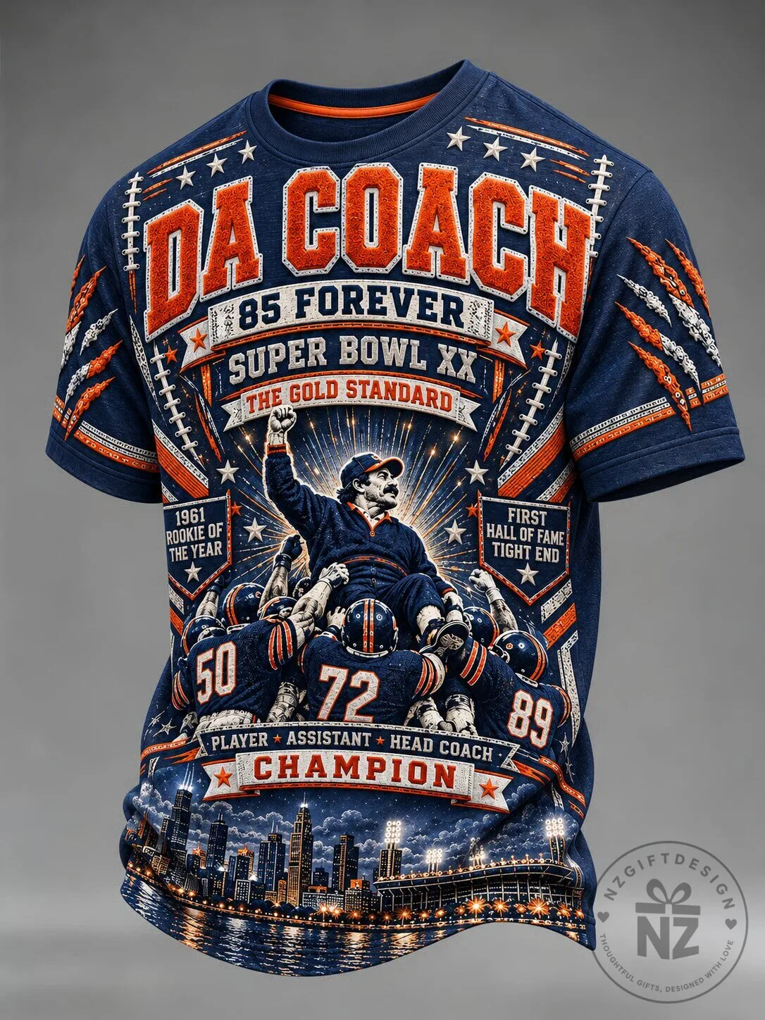 Chicago Bears Legend Mike Ditka Memorial T-Shirt for Da Coach Fans