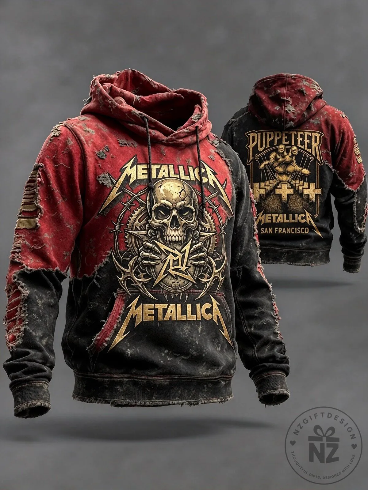 Metallica Puppeteer San Francisco Heavy Metal Band Pullover Hoodie