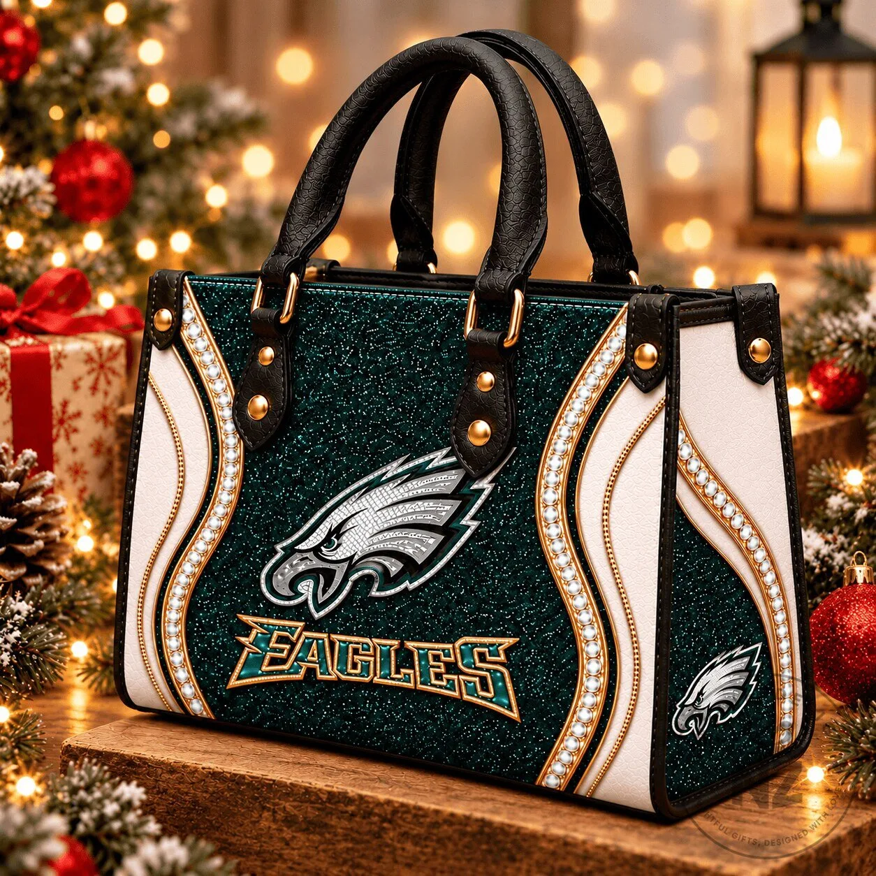 Philadelphia Eagles NFL Football Team Logo Premium Leather Handbag 4 Philadelphia Eagles NFL Football Team Logo Premium Leather Handbag