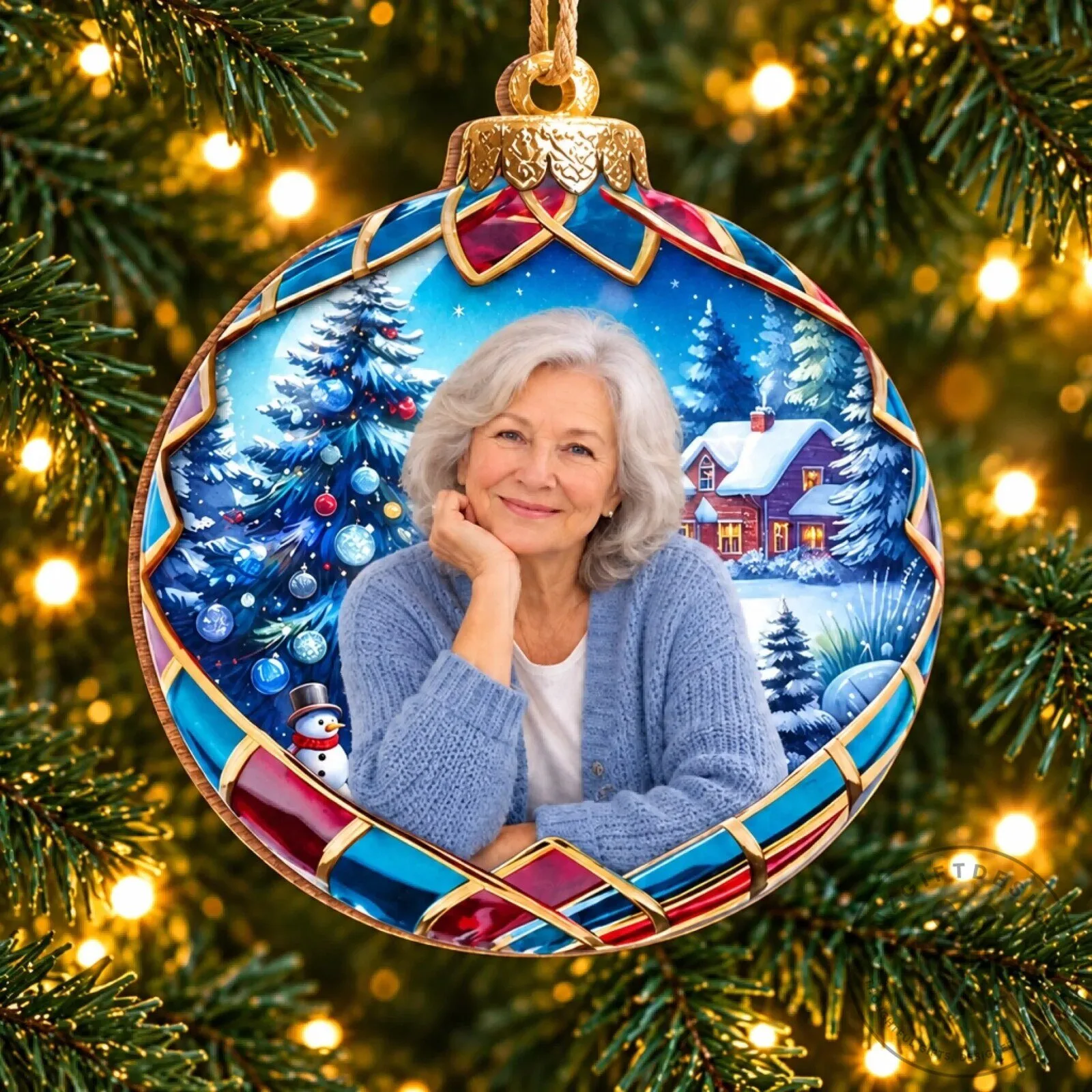 Personalized Photo Christmas Memorial Ornament
