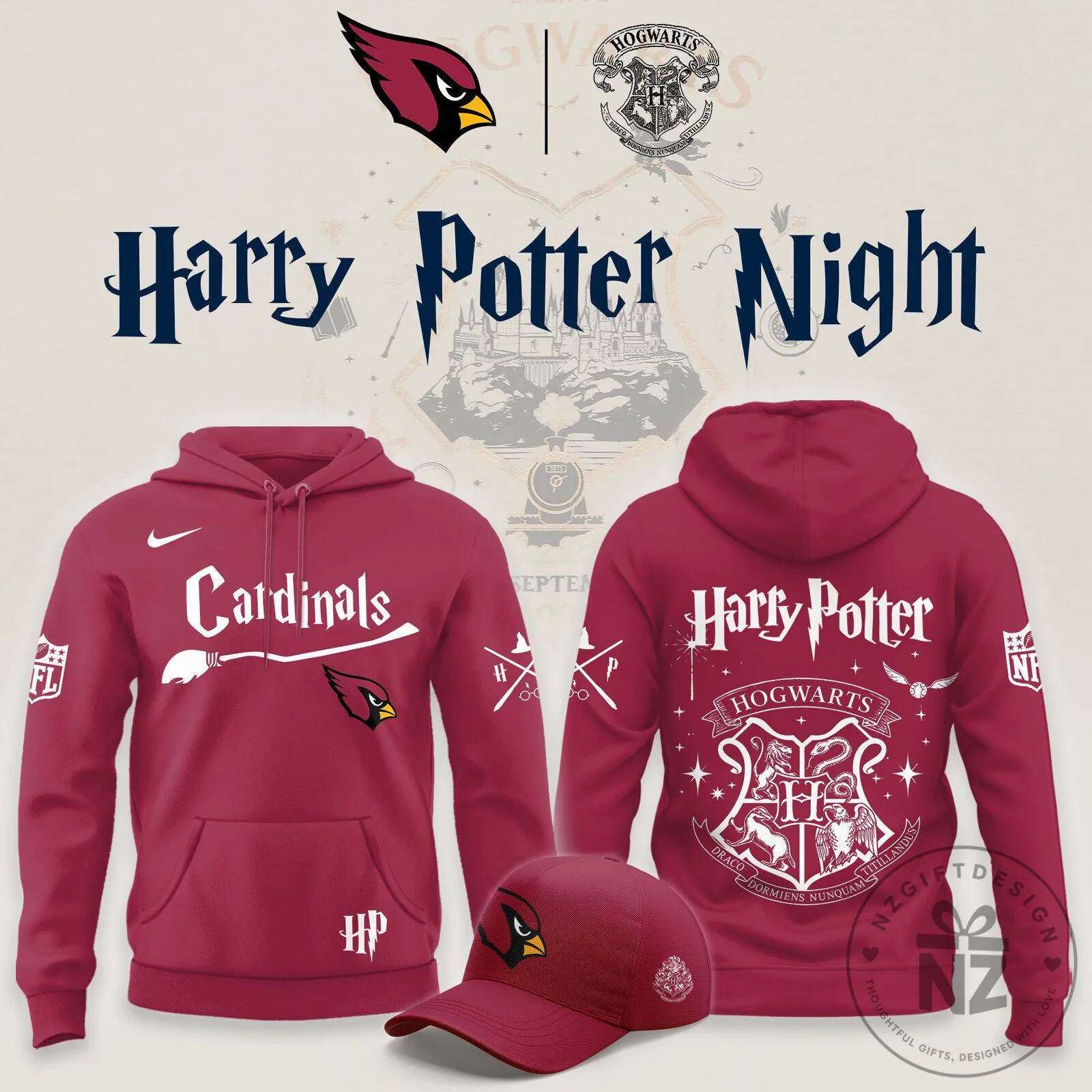 Arizona Cardinals Harry Potter Night Limited Edition Hoodie