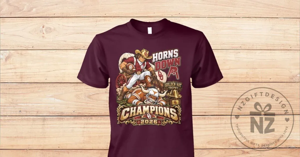 Oklahoma Sooners Golden Hat Trophy Champions 2026 Football Fan T-Shirt Oklahoma Sooners Golden Hat Trophy Champions 2026 Football Fan T-Shirt