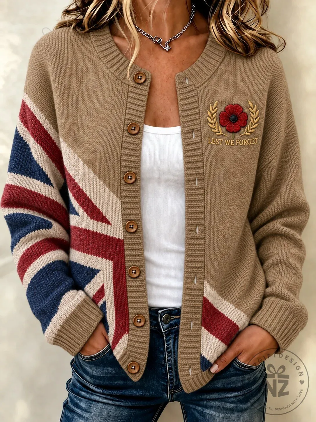 Remembrance Day Lest We Forget United Kingdom Flag Cardigan Sweater 11 Remembrance Day Lest We Forget United Kingdom Flag Cardigan Sweater