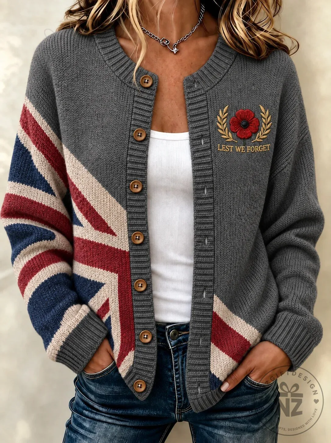 Remembrance Day Lest We Forget United Kingdom Flag Cardigan Sweater 12 Remembrance Day Lest We Forget United Kingdom Flag Cardigan Sweater