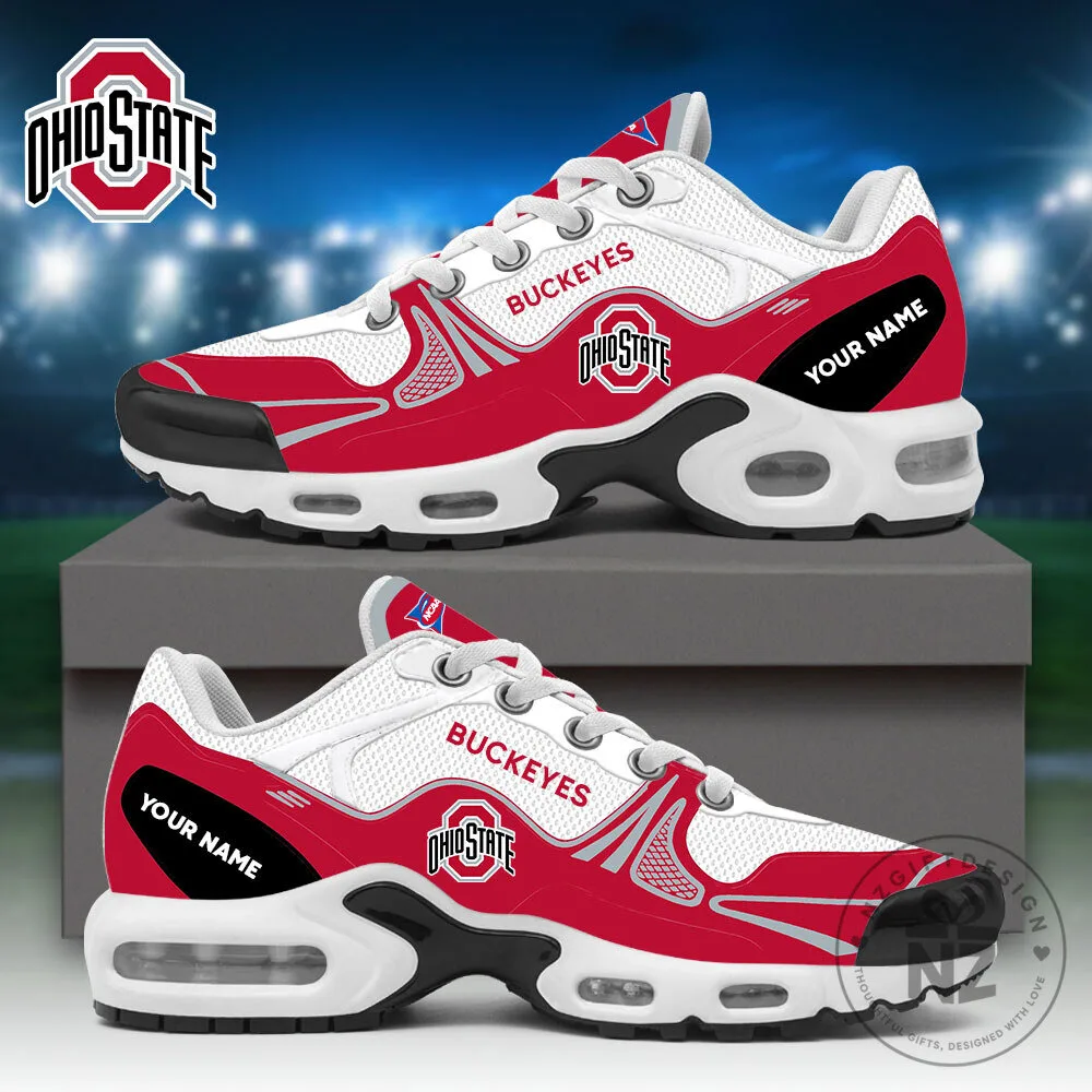 Custom Name Air Max Plus Sneakers for Ohio State Buckeyes Fans