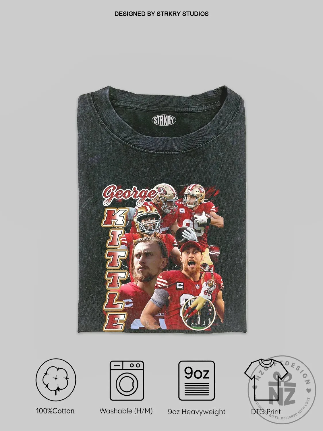 George Kittle San Francisco 49ers Football Player Graphic T-Shirt