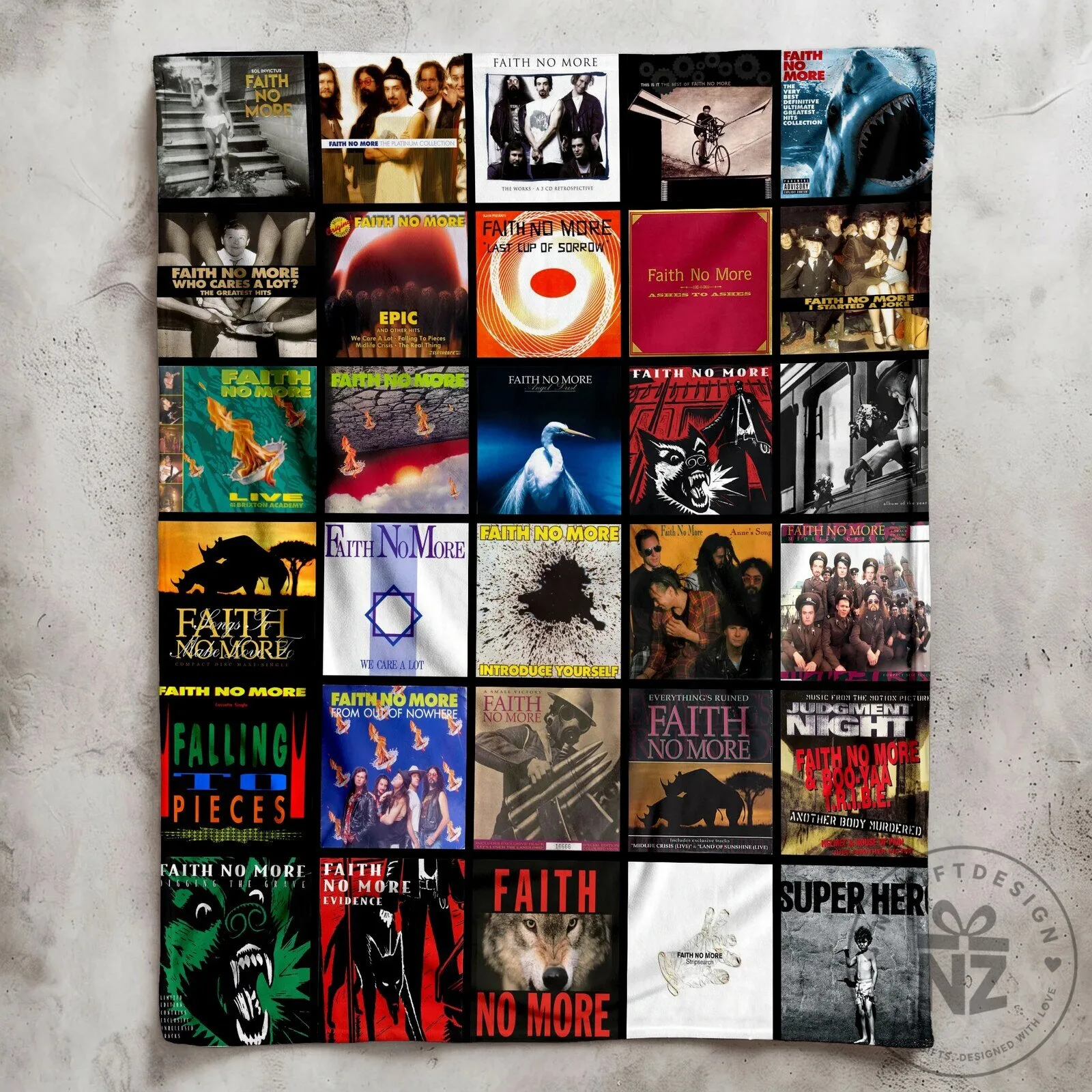 Faith No More Albums Collage Sherpa Blanket - Unique Christmas Gift for Music Fans 7 Faith No More Albums Collage Sherpa Blanket - Unique Christmas Gift for Music Fans