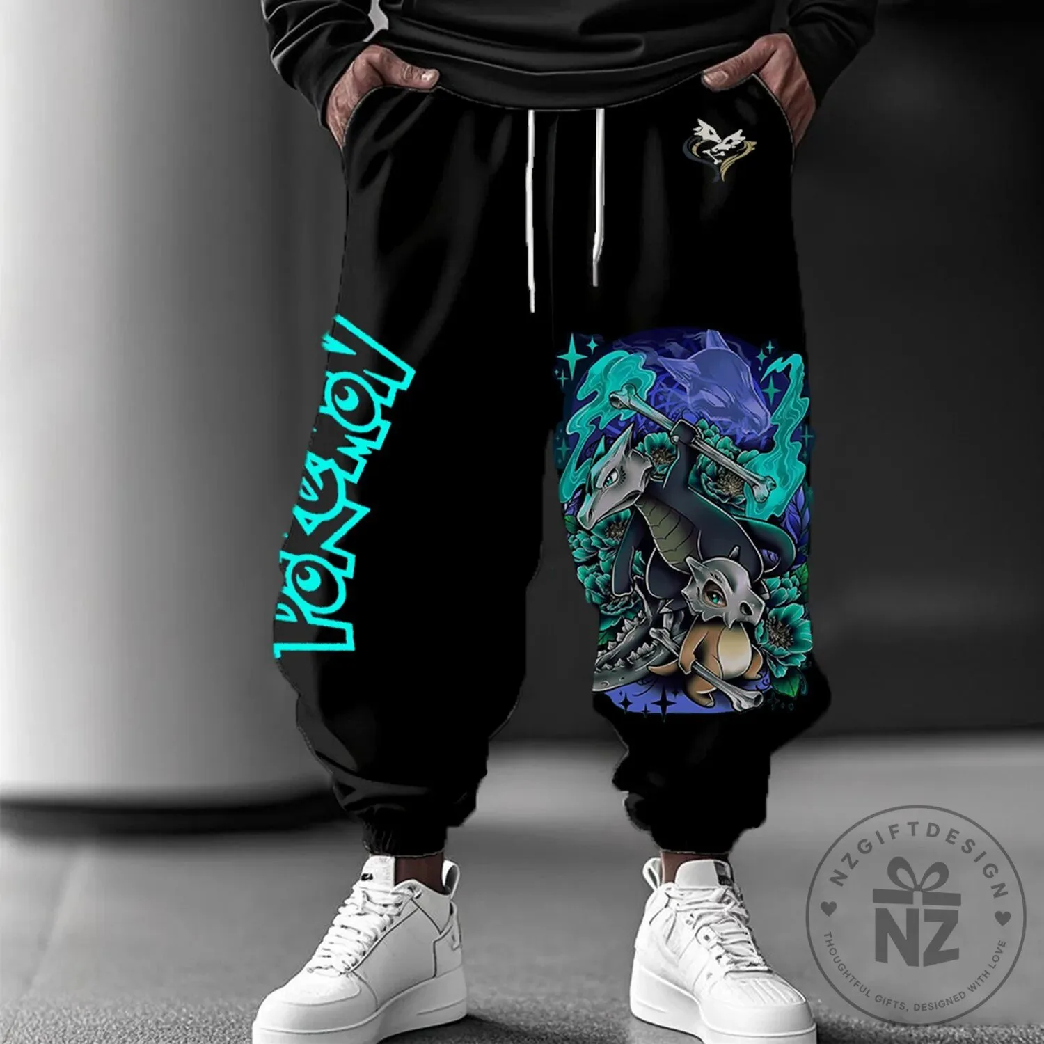 Pokemon Cubone and Marowak Graphic Print Casual Jogger Pants 1 Pokemon Cubone and Marowak Graphic Print Casual Jogger Pants