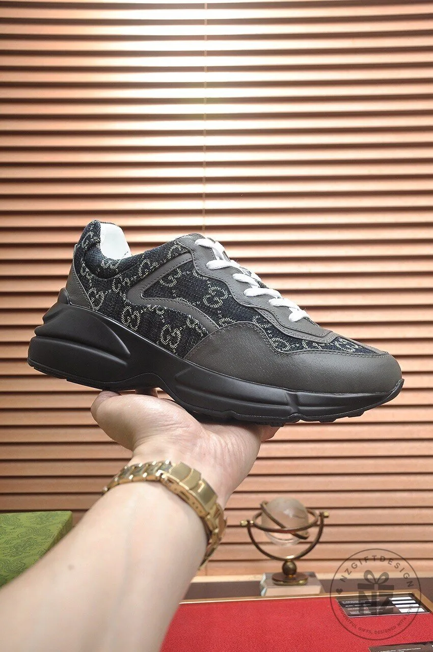 Gucci Monogram Pattern Chunky Sole Casual Shoes
