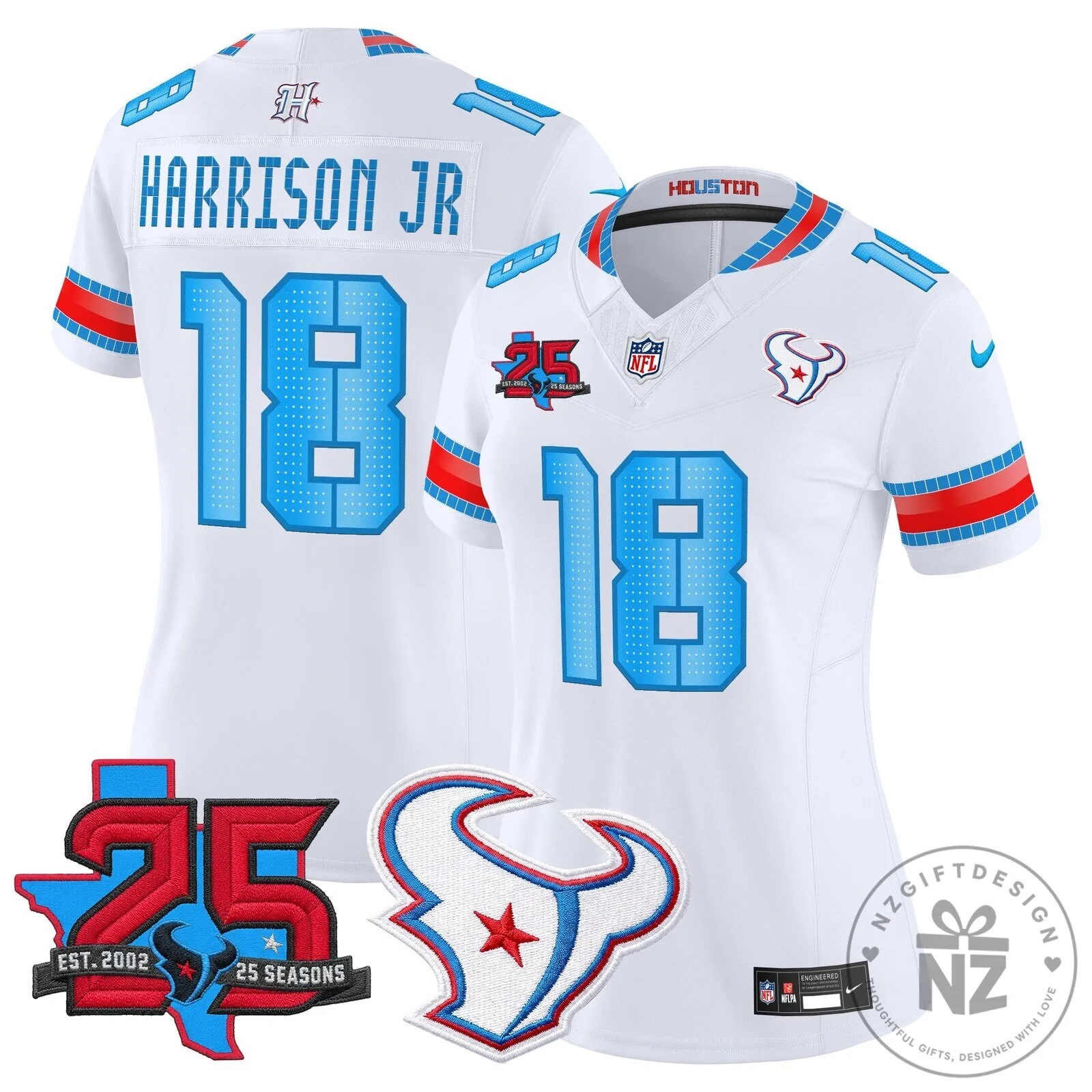 Houston Texans Harrison Junior 25th Anniversary Vapor Limited Football Jersey