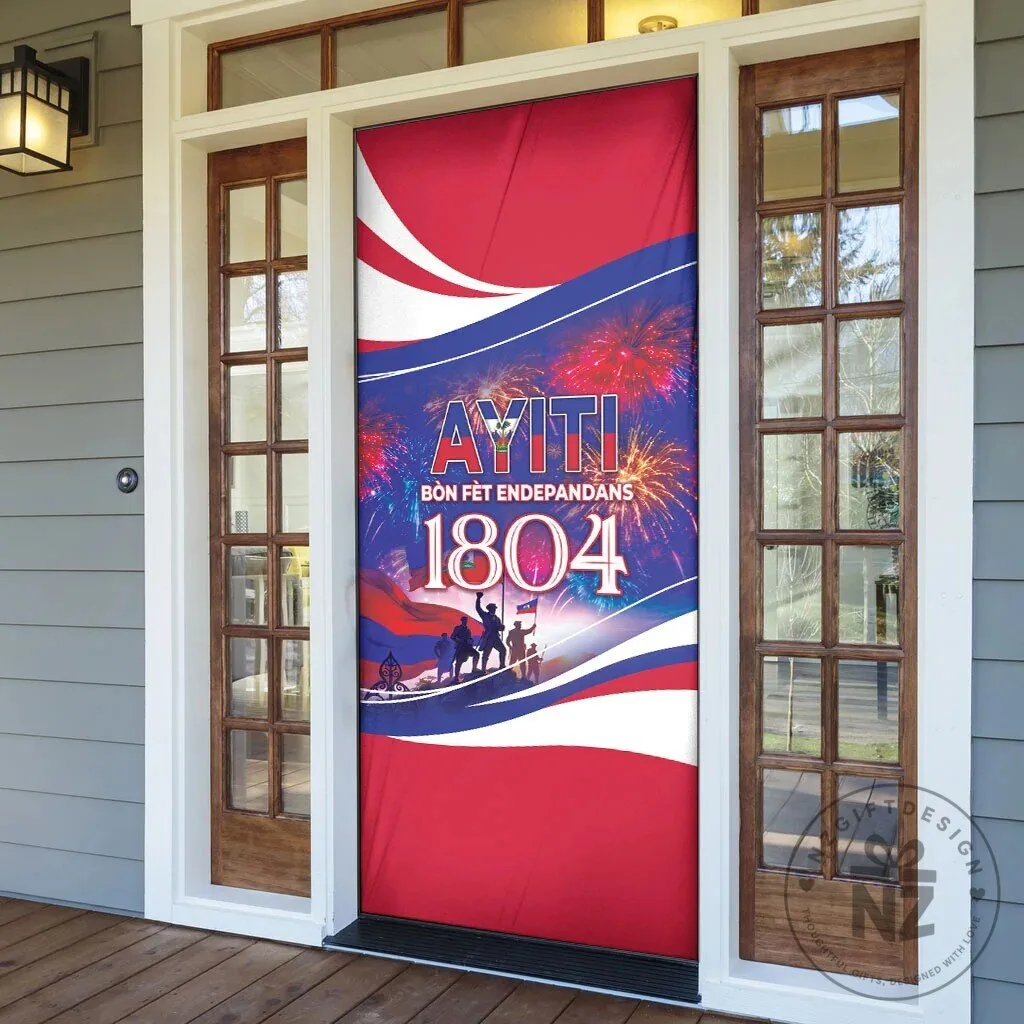 Haitian Independence Day Celebration Door Cover Banner with 1804 Ayiti Design 7 Haitian Independence Day Celebration Door Cover Banner with 1804 Ayiti Design