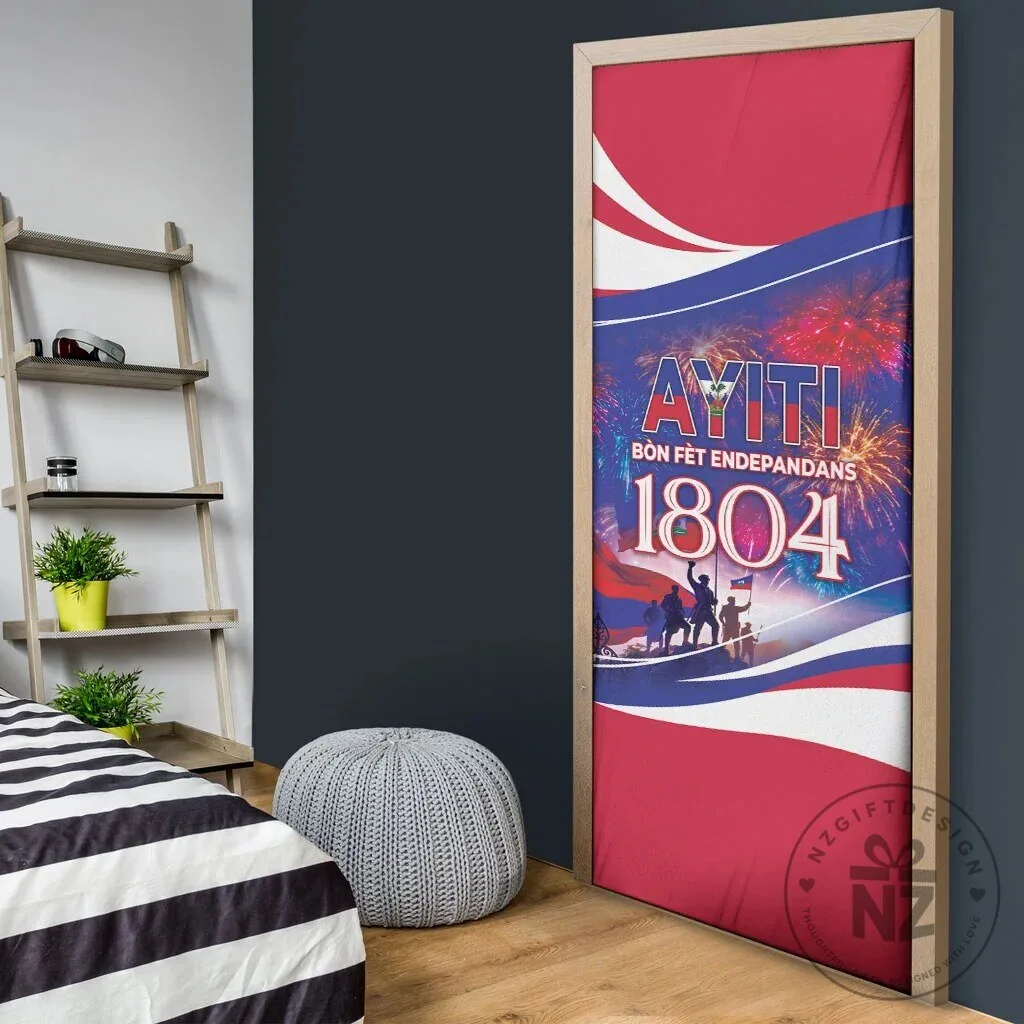 Haitian Independence Day Celebration Door Cover Banner with 1804 Ayiti Design 8 Haitian Independence Day Celebration Door Cover Banner with 1804 Ayiti Design