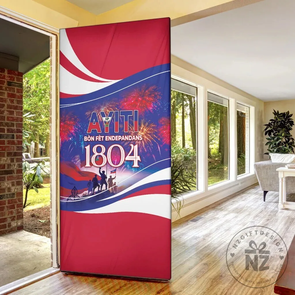 Haitian Independence Day Celebration Door Cover Banner with 1804 Ayiti Design 9 Haitian Independence Day Celebration Door Cover Banner with 1804 Ayiti Design
