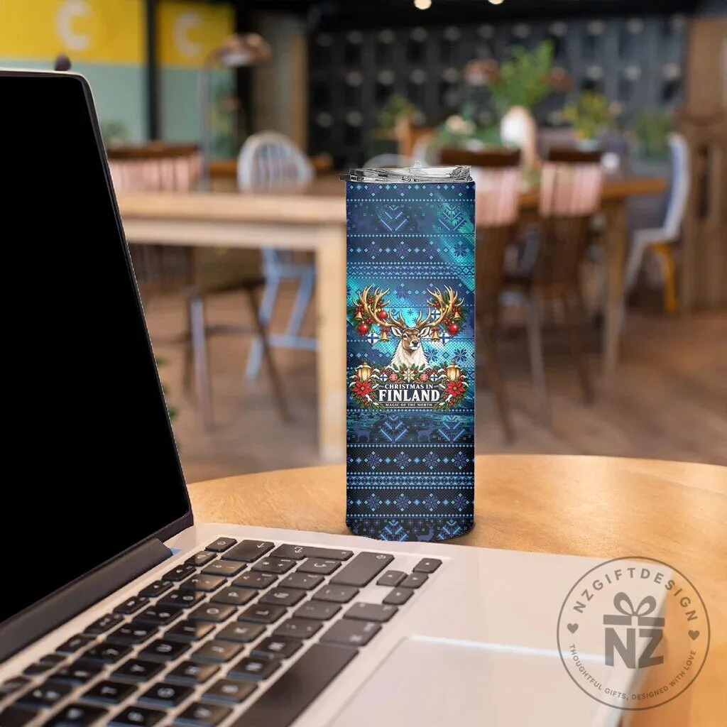 Christmas In Finland Nordic Winter Fair Isle Reindeer Pattern Tumbler 13 Christmas In Finland Nordic Winter Fair Isle Reindeer Pattern Tumbler