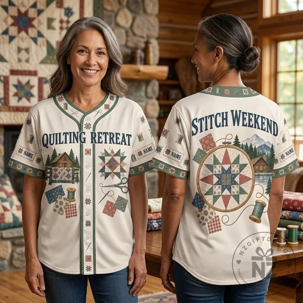 Quilting Retreat Stitch Weekend Personalized Baseball Jersey for Quilters 2 Quilting Retreat Stitch Weekend Personalized Baseball Jersey for Quilters