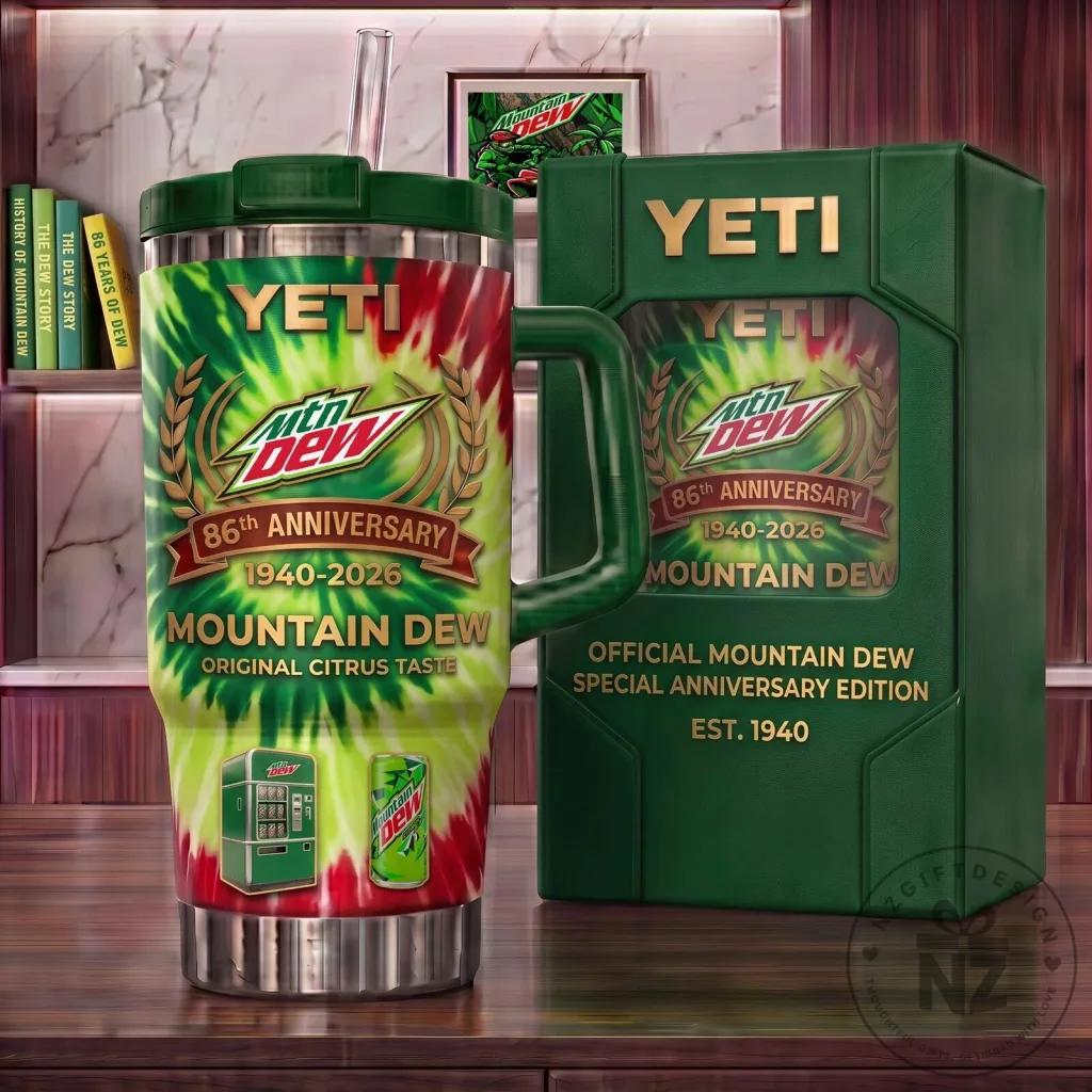 Mountain Dew 86th Anniversary Tie-Dye Yeti Tumbler with Handle Mountain Dew 86th Anniversary Tie-Dye Yeti Tumbler with Handle