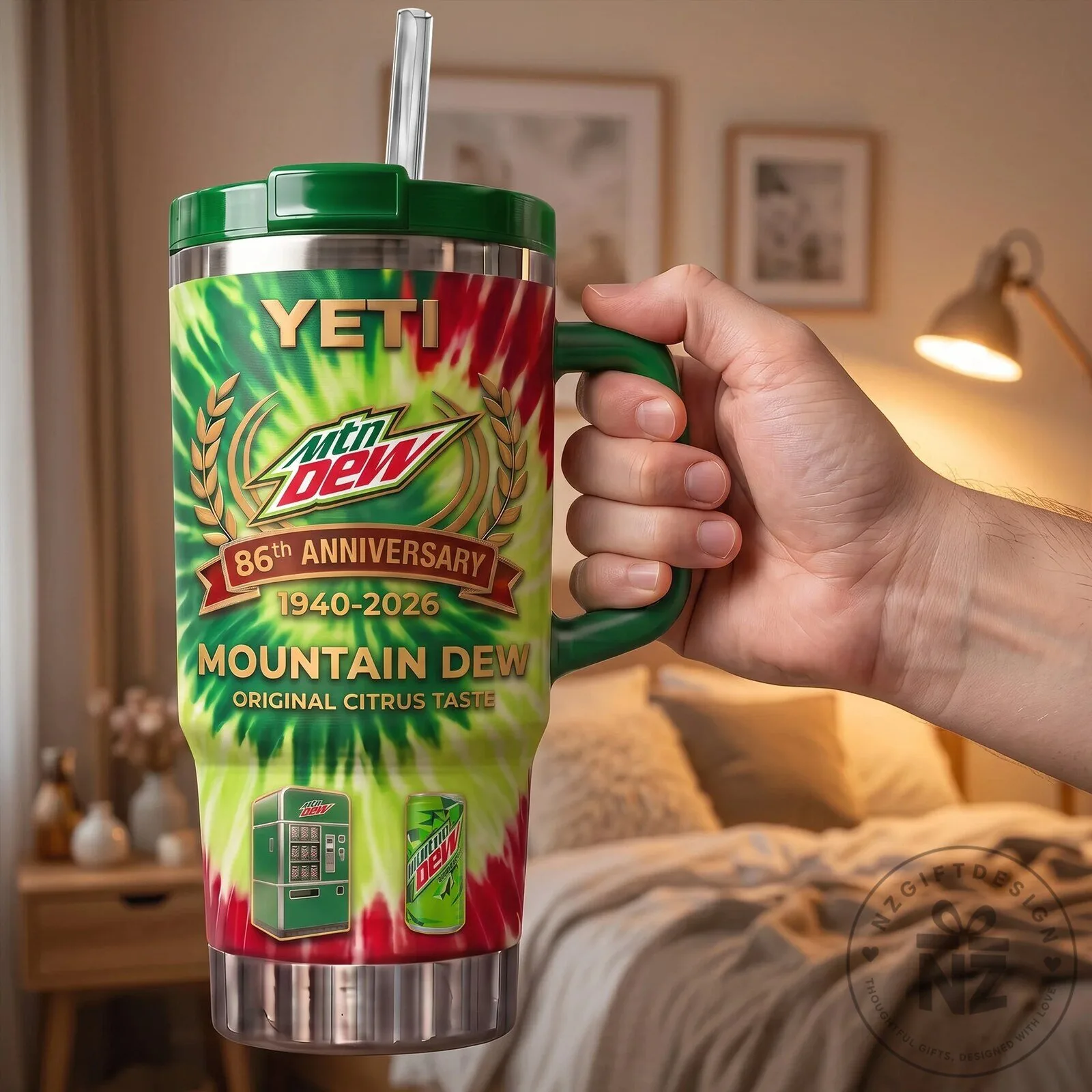 Mountain Dew 86th Anniversary Tie-Dye Yeti Tumbler with Handle 9 Mountain Dew 86th Anniversary Tie-Dye Yeti Tumbler with Handle