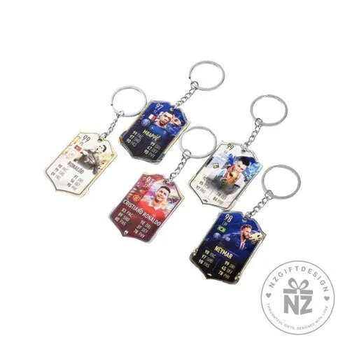 Football Player Card Design Keychain with Cristiano Ronaldo and Lionel Messi 7 Football Player Card Design Keychain with Cristiano Ronaldo and Lionel Messi