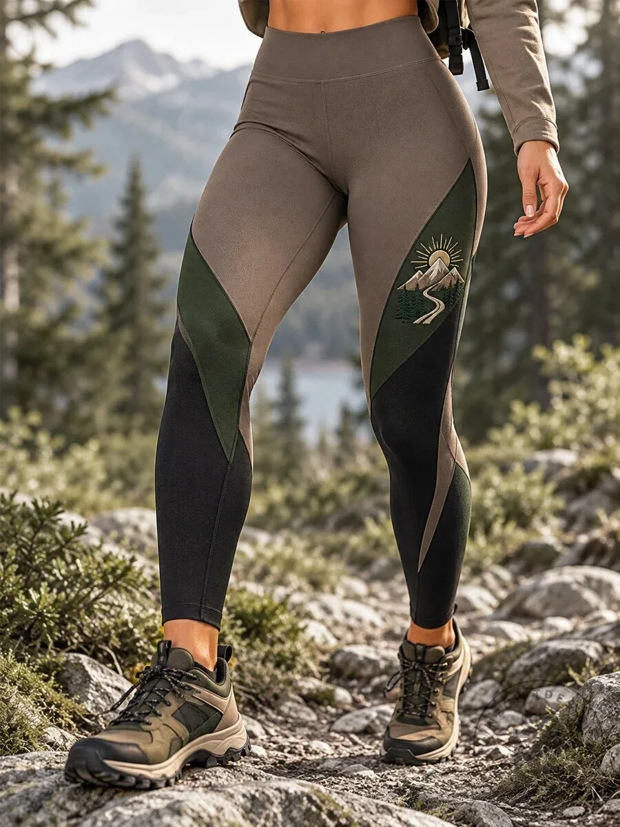 Women's Wilderness Trail Print Hiking Leggings 1 Women