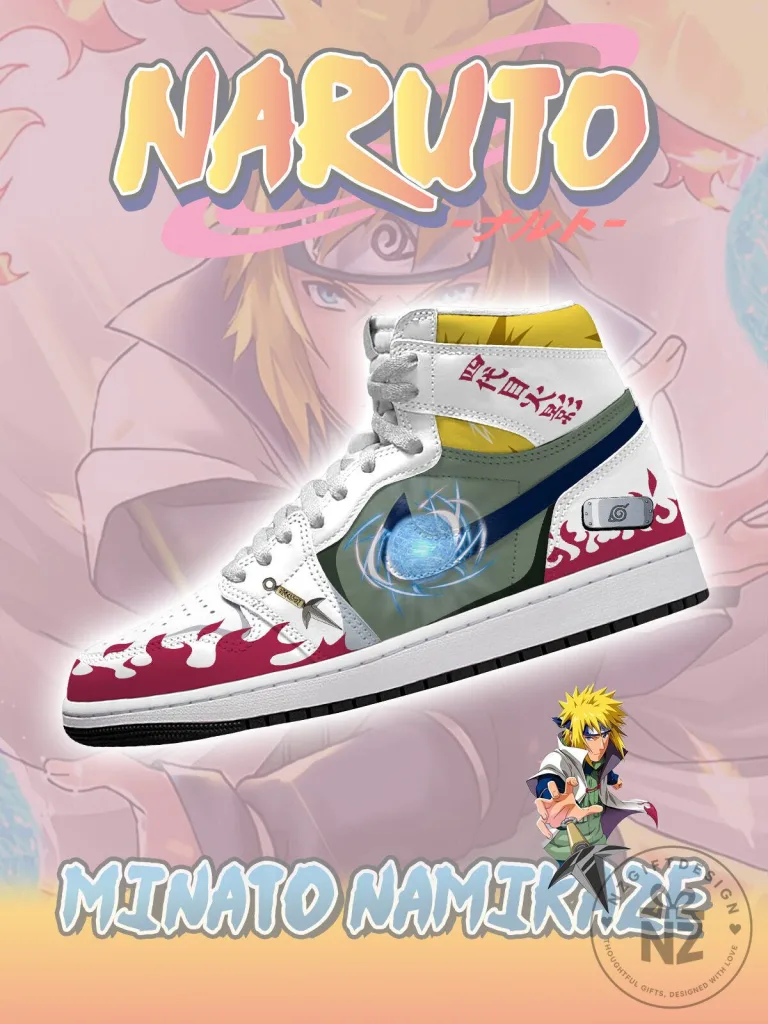 Naruto Shippuden Minato Namikaze Fourth Hokage High-Top Sneakers