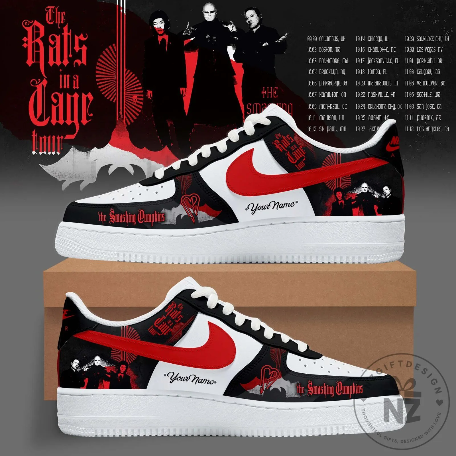 The Smashing Pumpkins The Rats in a Cage Tour 2026 Custom Shoes