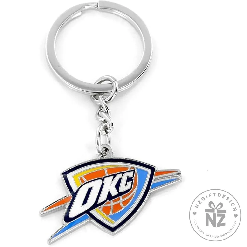 Oklahoma City Thunder Basketball Team Logo Keychain 3 Oklahoma City Thunder Basketball Team Logo Keychain