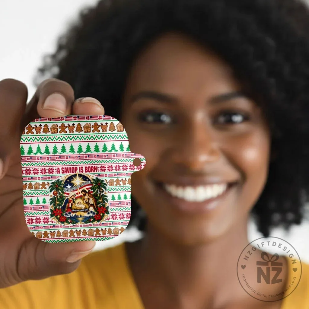 Liberia Christmas Nativity Scene A Savior Is Born AirPods Case 9 Liberia Christmas Nativity Scene A Savior Is Born AirPods Case