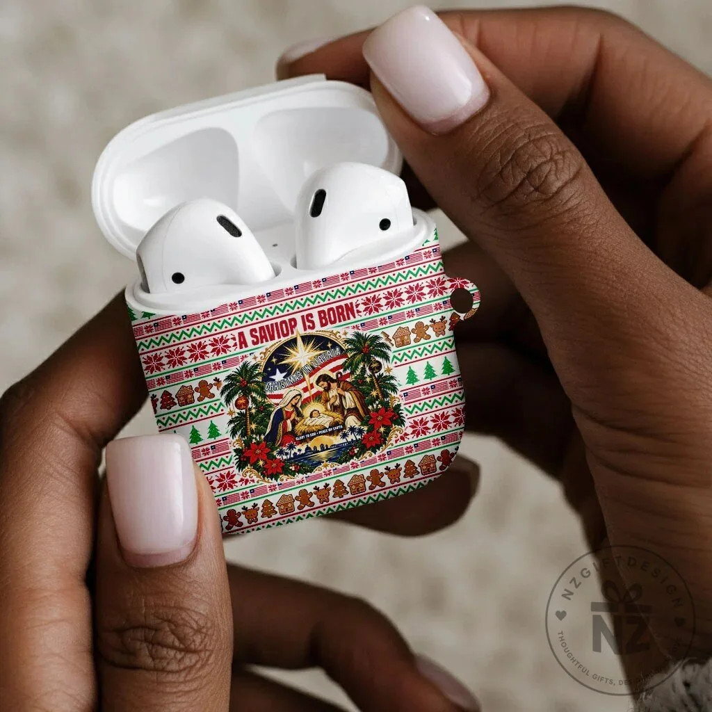 Liberia Christmas Nativity Scene A Savior Is Born AirPods Case 10 Liberia Christmas Nativity Scene A Savior Is Born AirPods Case