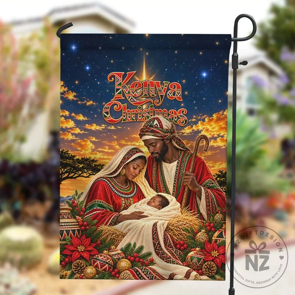 Kenya Christmas African Holy Family Nativity Scene Garden Flag 10 Kenya Christmas African Holy Family Nativity Scene Garden Flag