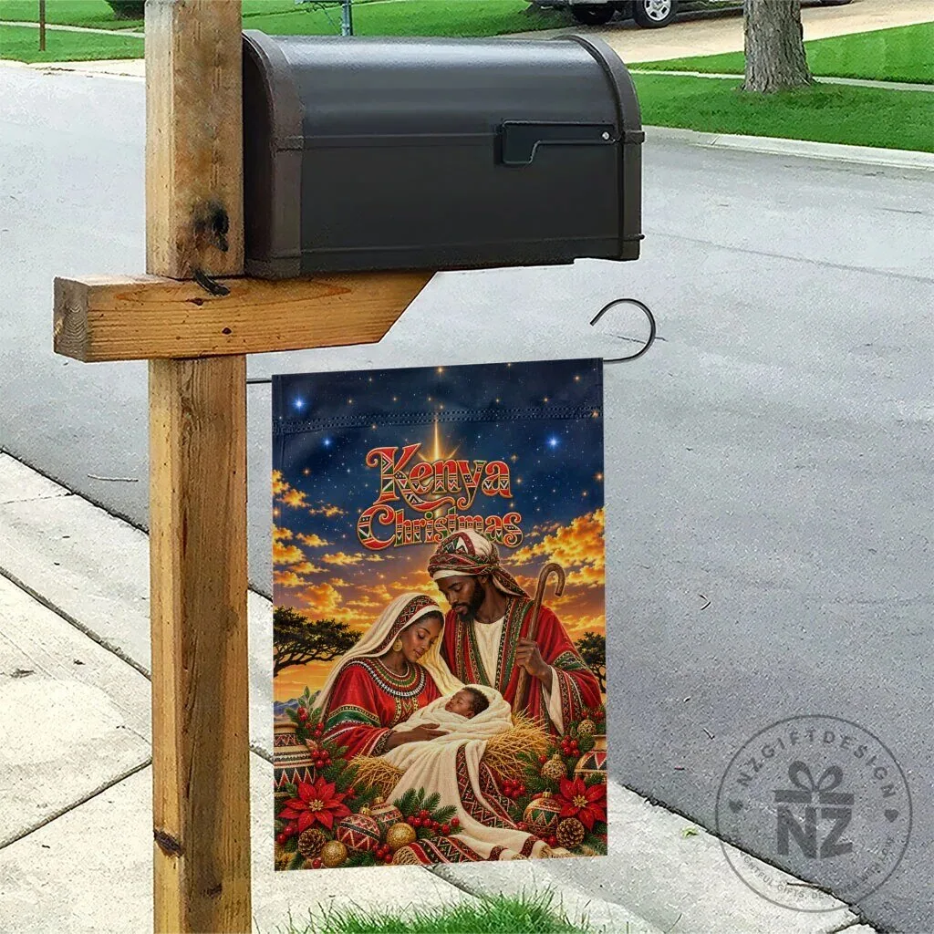 Kenya Christmas African Holy Family Nativity Scene Garden Flag 11 Kenya Christmas African Holy Family Nativity Scene Garden Flag