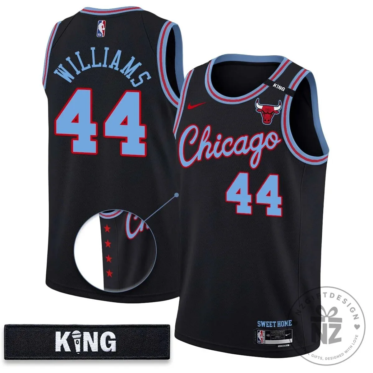 Chicago Bulls 10th Anniversary Vapor Basketball Jersey - White Stitched 33 Chicago Bulls 10th Anniversary Vapor Basketball Jersey - White Stitched