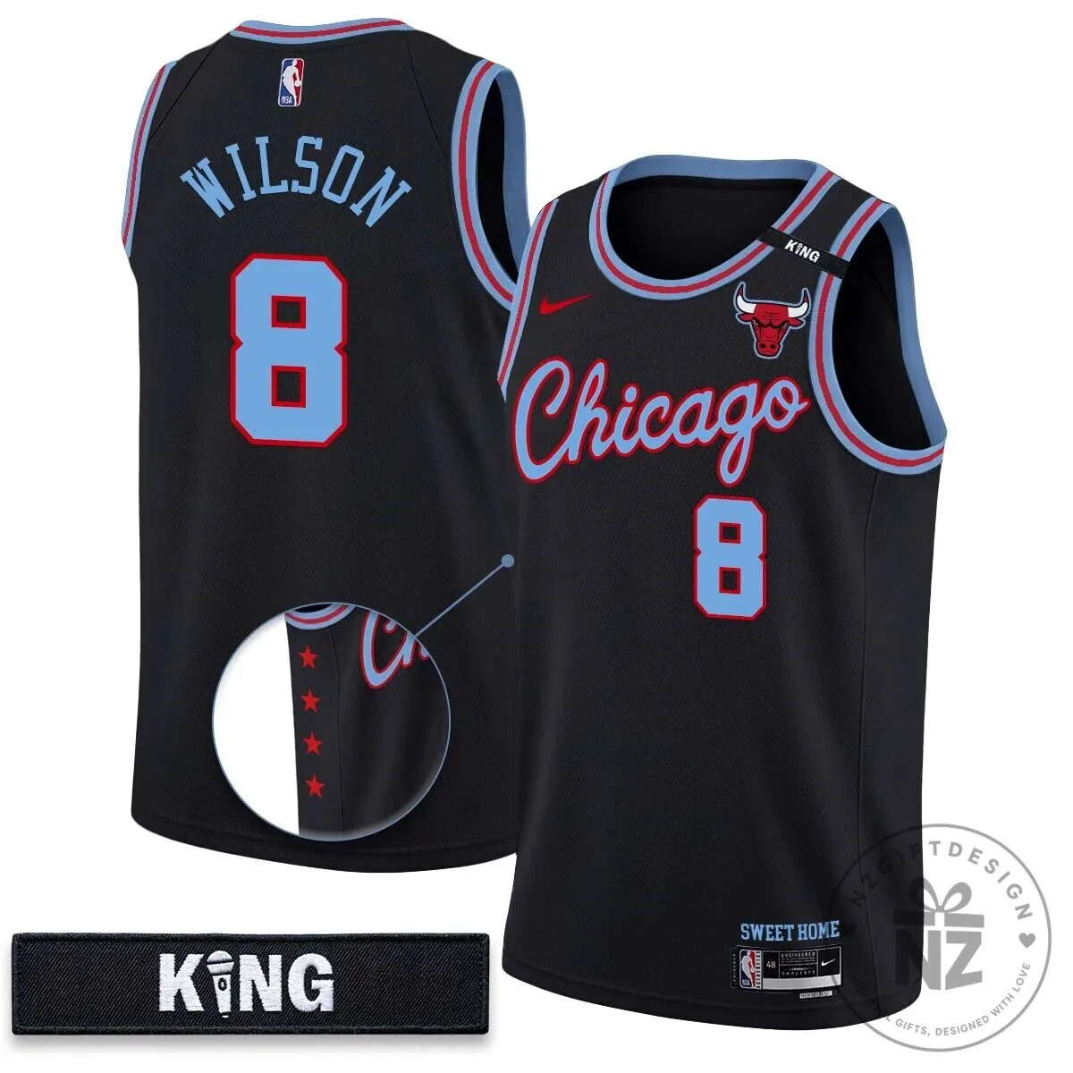 Chicago Bulls 10th Anniversary Vapor Basketball Jersey - White Stitched 40 Chicago Bulls 10th Anniversary Vapor Basketball Jersey - White Stitched