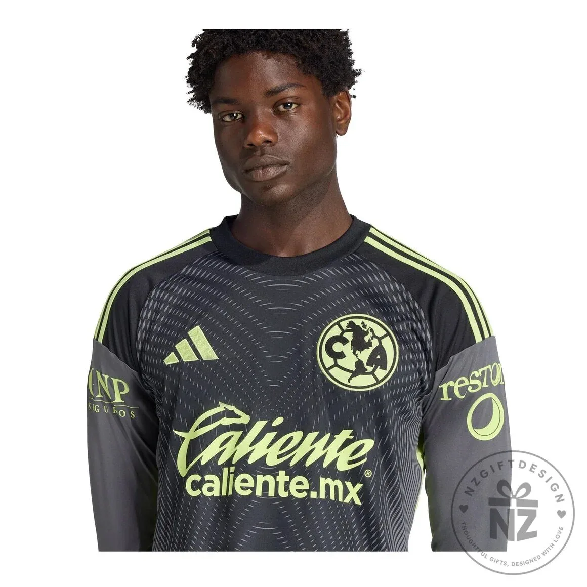 Club America Goalkeeper Long Sleeve Football Jersey 2025 2026 Season 12 Club America Goalkeeper Long Sleeve Football Jersey 2025 2026 Season