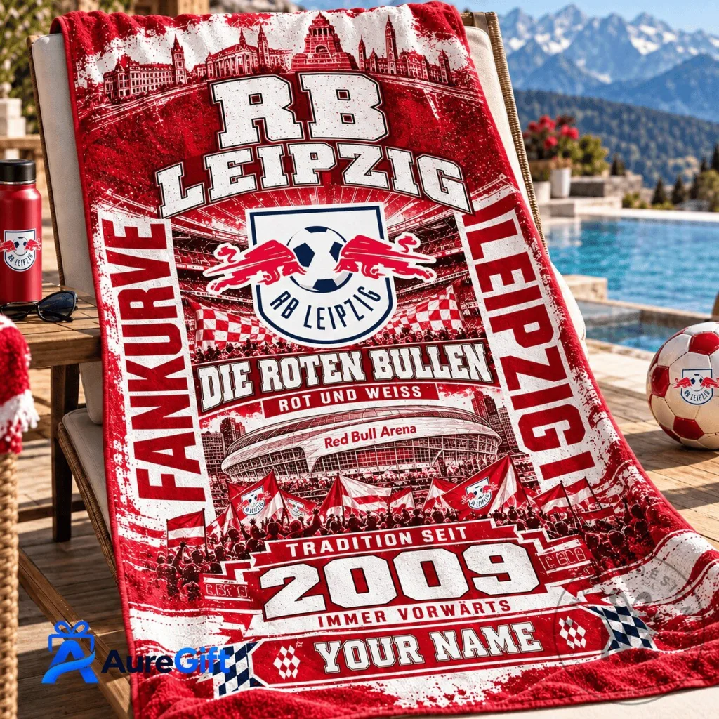RB Leipzig Red Bull Arena Soccer Fan Beach Towel RB Leipzig Red Bull Arena Soccer Fan Beach Towel