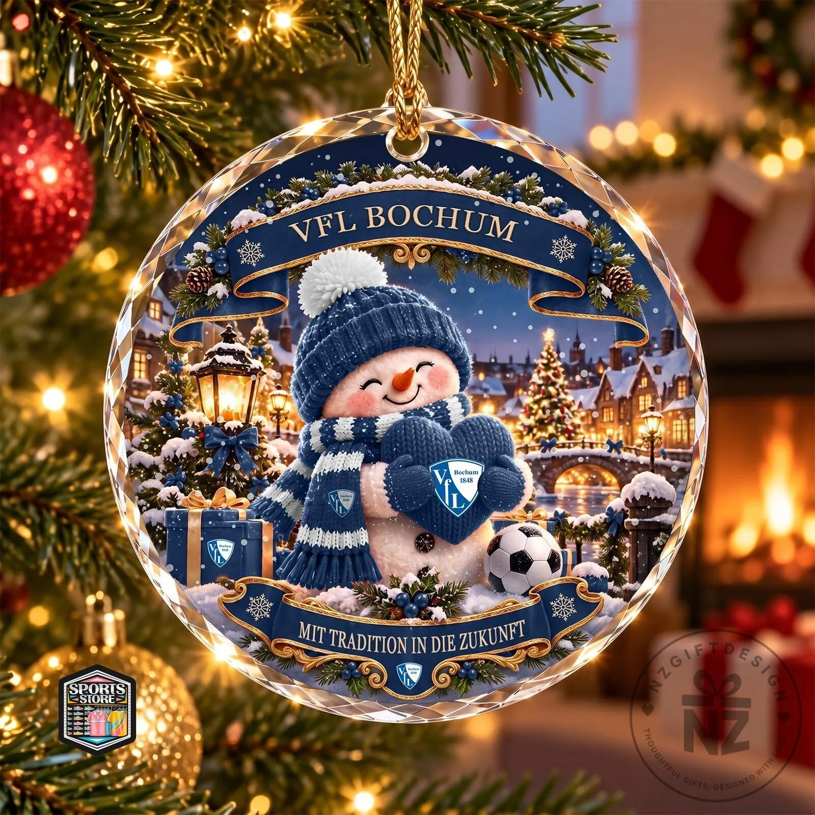 VfL Bochum Christmas Snowman Ornament
