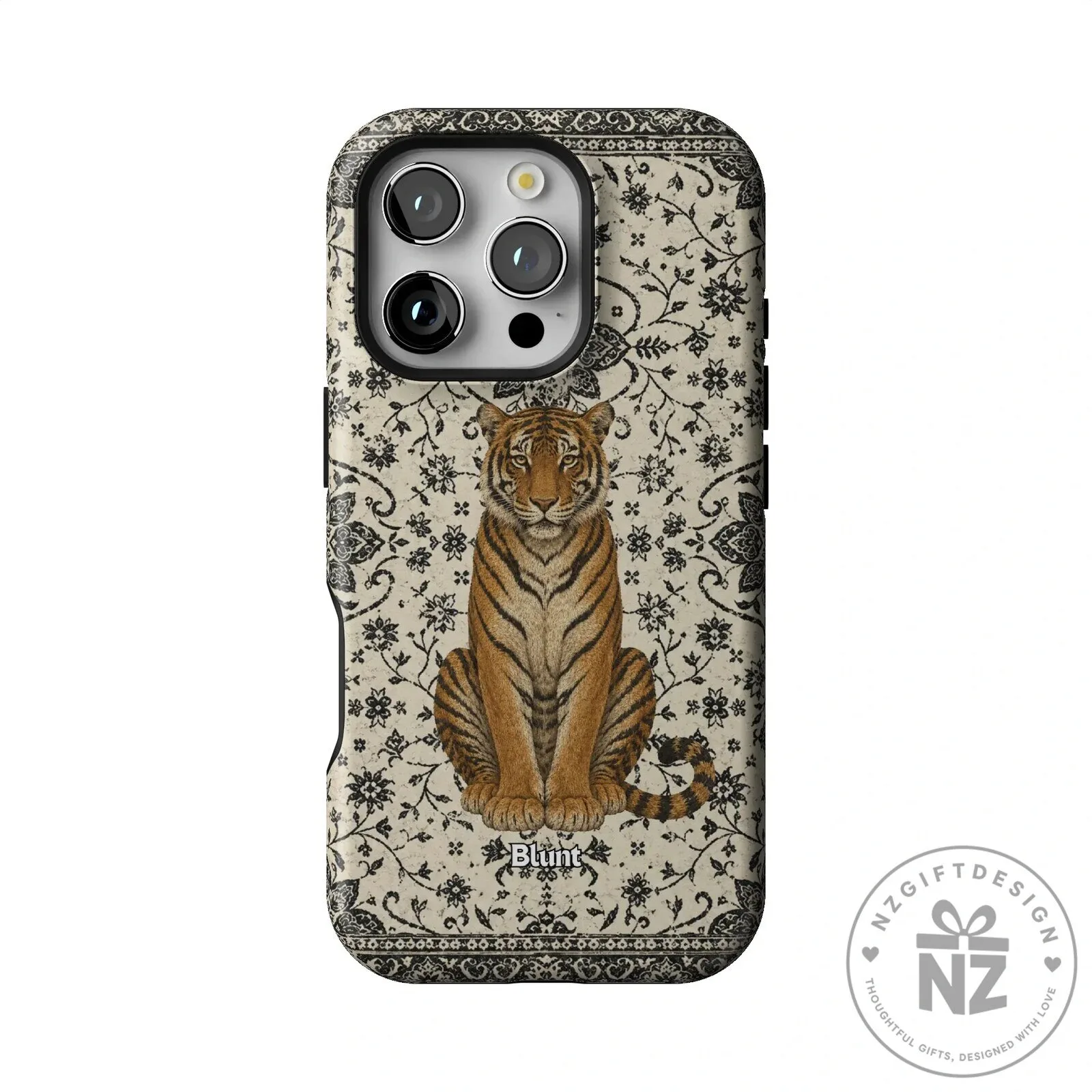 Tiger Den Vintage Floral Pattern iPhone Case 38 Tiger Den Vintage Floral Pattern iPhone Case