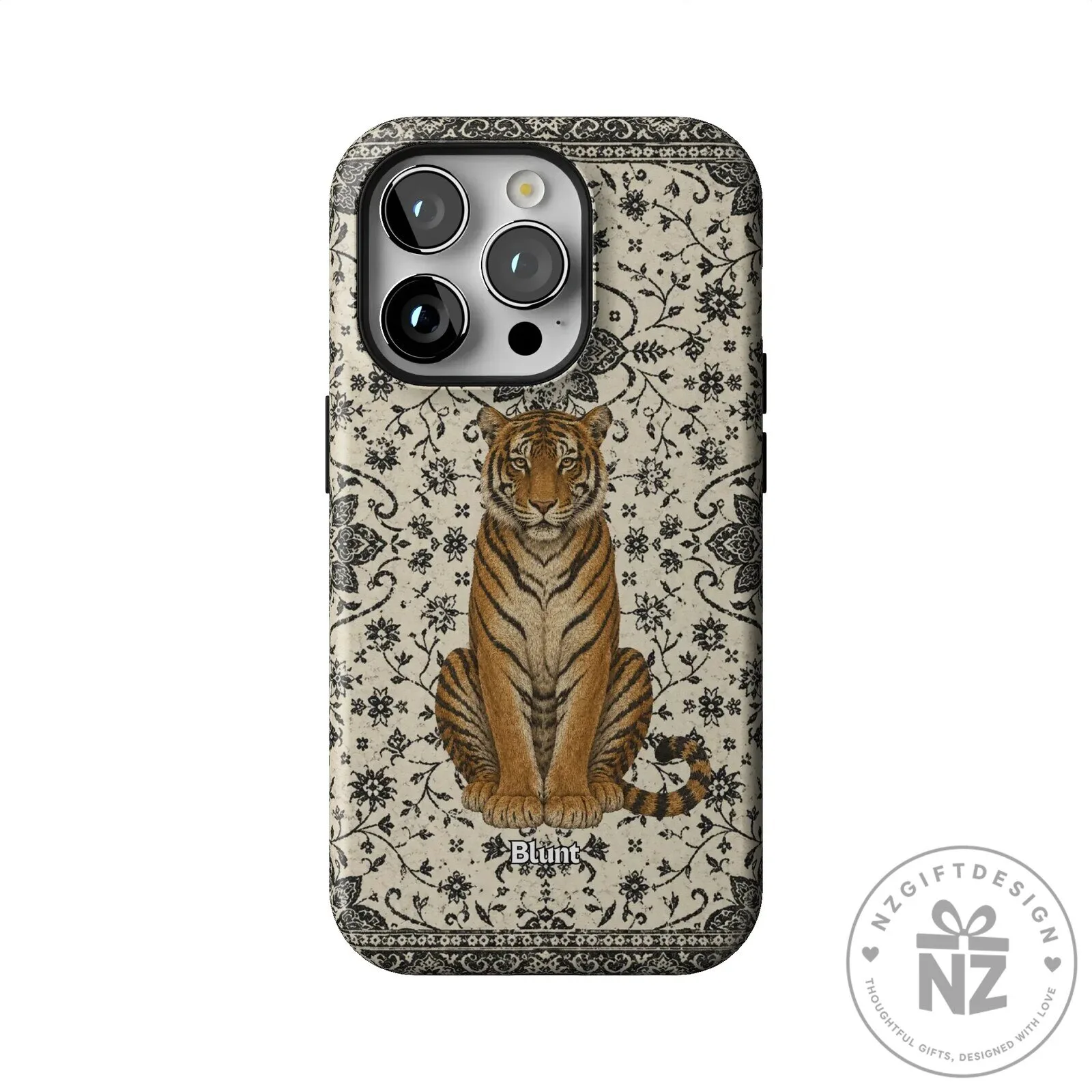 Tiger Den Vintage Floral Pattern iPhone Case 47 Tiger Den Vintage Floral Pattern iPhone Case