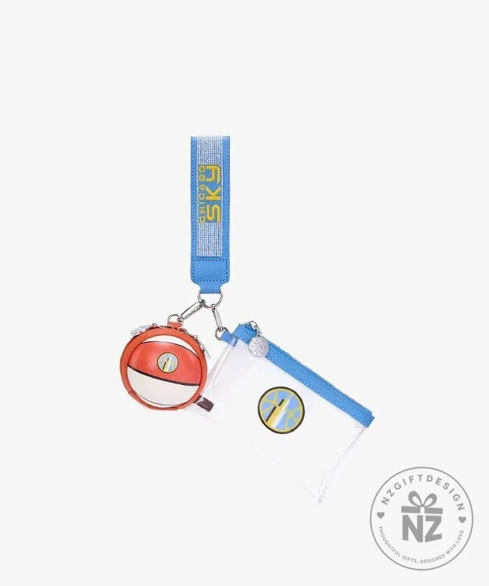 Chicago Sky Women's National Basketball Association Clear Wristlet Set 14 Chicago Sky Women