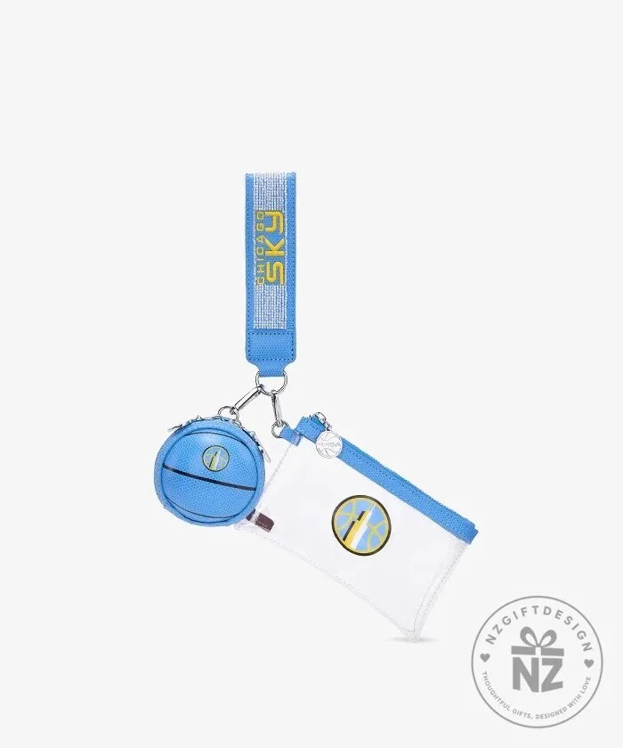 Chicago Sky Women's National Basketball Association Clear Wristlet Set 20 Chicago Sky Women