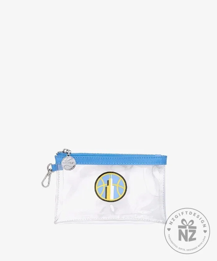 Chicago Sky Women's National Basketball Association Clear Wristlet Set 25 Chicago Sky Women