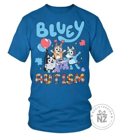 Bluey Autism Awareness Accept Understand Love Kids T-Shirt 16 Bluey Autism Awareness Accept Understand Love Kids T-Shirt