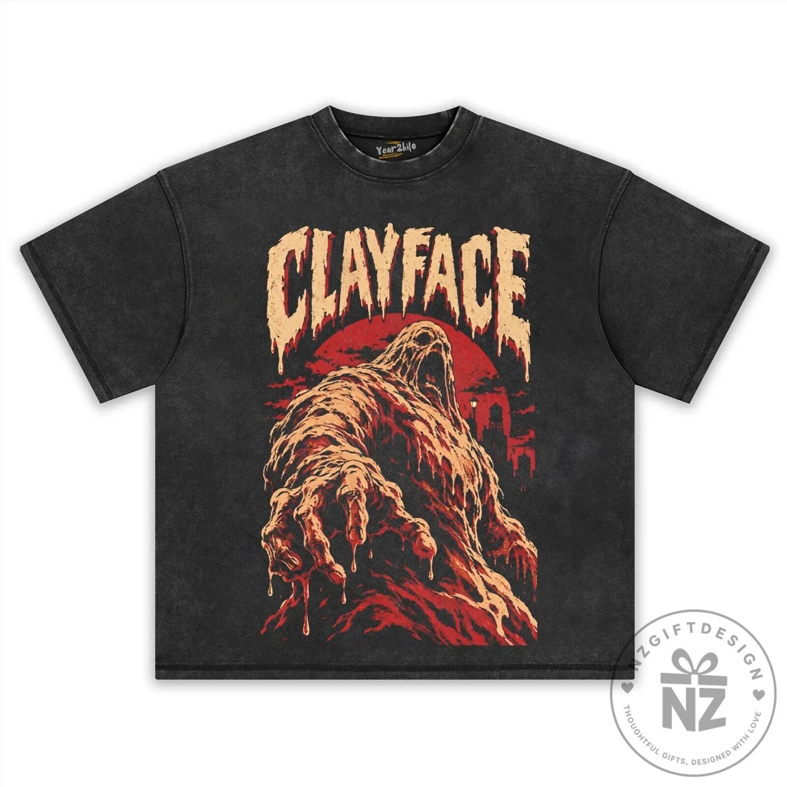 Clayface Monster Horror Movie Villain Graphic Black T-Shirt 10 Clayface Monster Horror Movie Villain Graphic Black T-Shirt