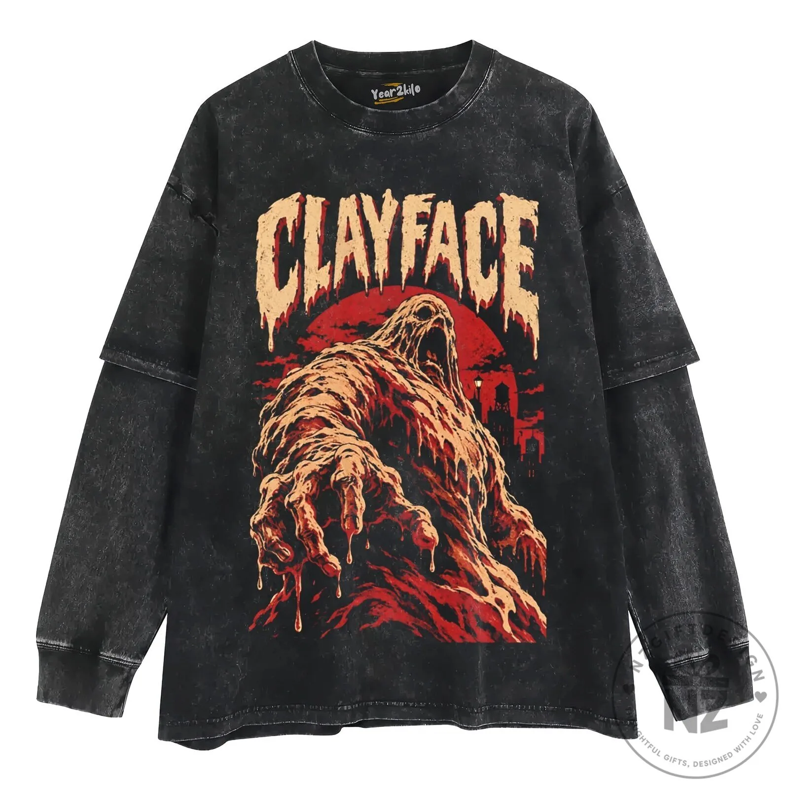 Clayface Monster Horror Movie Villain Graphic Black T-Shirt 12 Clayface Monster Horror Movie Villain Graphic Black T-Shirt