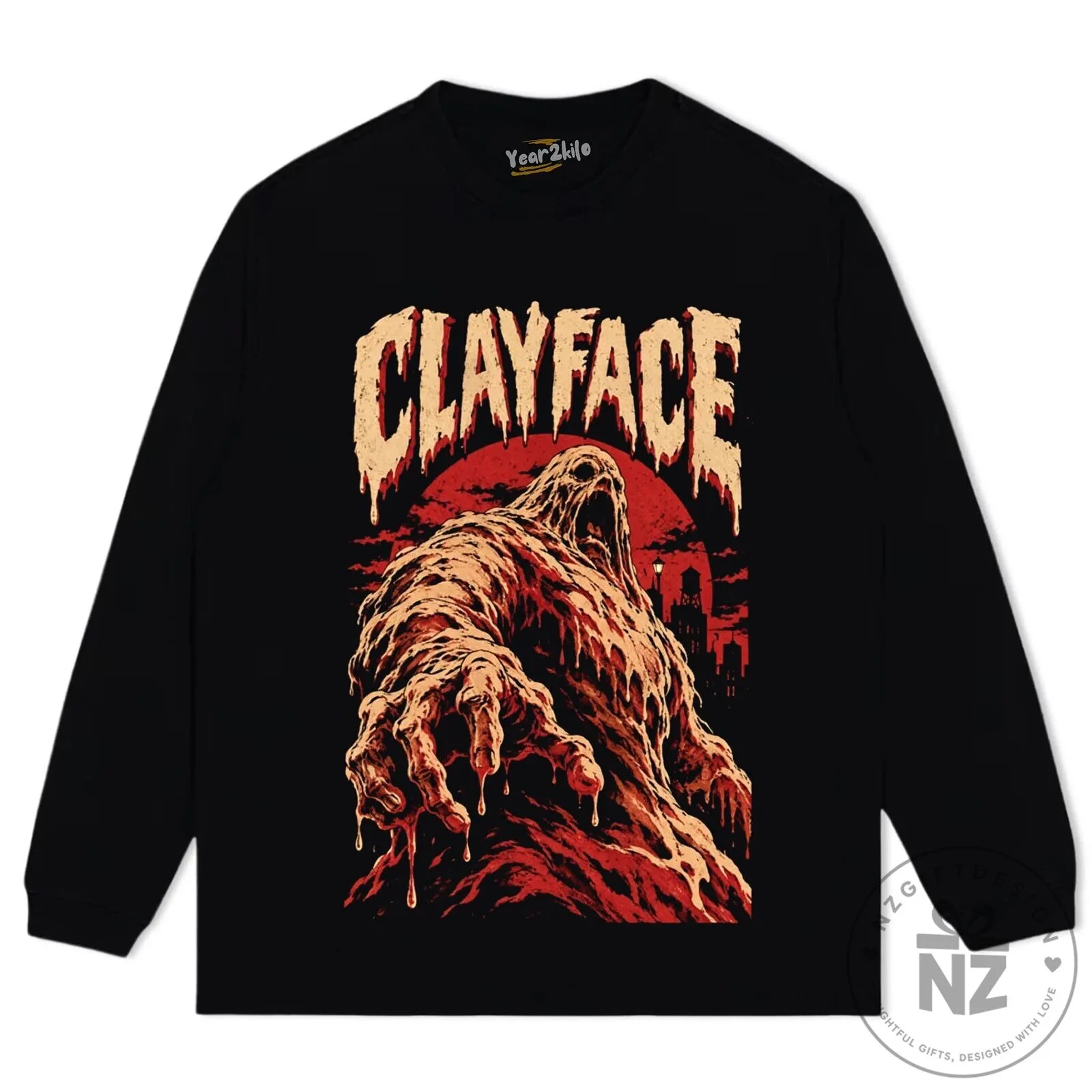 Clayface Monster Horror Movie Villain Graphic Black T-Shirt 13 Clayface Monster Horror Movie Villain Graphic Black T-Shirt